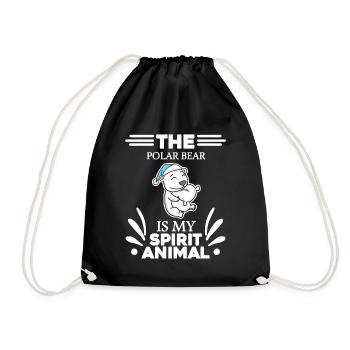 Polar Bear Polar Bear Bear - Drawstring Bag - black - Front