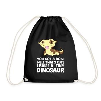 You Got A Dog? Well That's Cute I Raise A Tiny - Drawstring Bag - black - Front