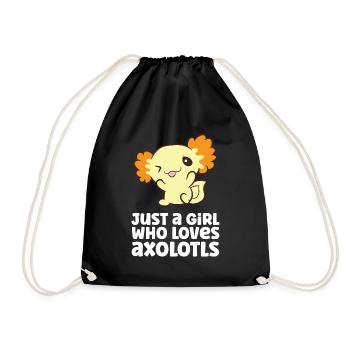 Juste une fille qui aime Axolotls - Sac de sport léger - noir - Devant