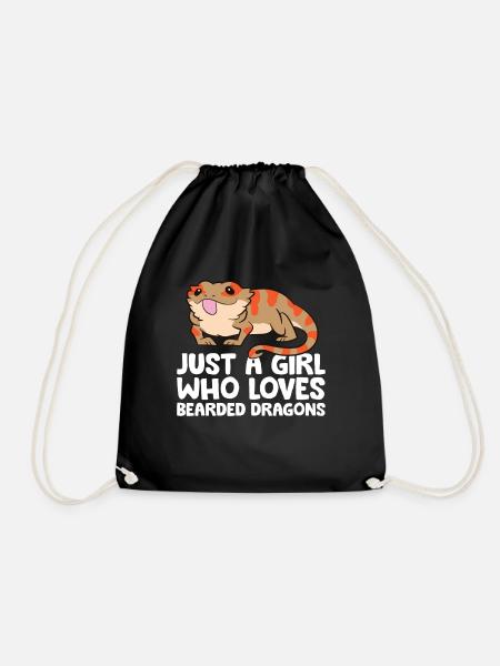 Just a Girl Who Loves Bearded Dragons Reptile - Turnbeutel - Schwarz