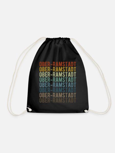 Ober-Ramstadt Stadt Retro Vintage - Turnbeutel - Schwarz