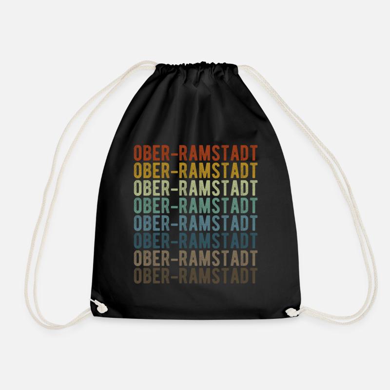Ober-Ramstadt Stadt Retro Vintage - Turnbeutel - Schwarz
