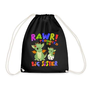 Rawr! Promotion à Big Sister Cute - Sac de sport léger - noir - Devant