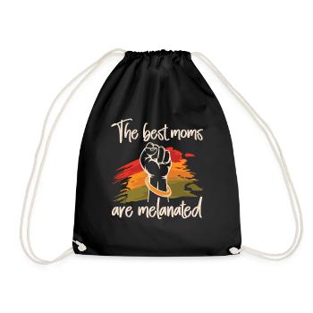 The Best Moms Are Melanized Celebrate - Drawstring Bag - black - Front