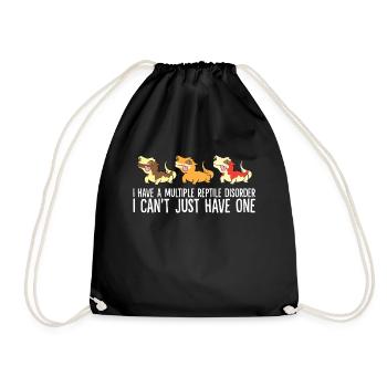 I Have Multiple Reptile Disorder I Can't Just - Drawstring Bag - black - Front