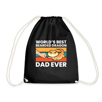 Le meilleur papa dragon barbu du monde - Sac de sport léger - noir - Devant