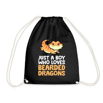 Juste un garçon qui aime les dragons barbus - Sac de sport léger - noir - Devant
