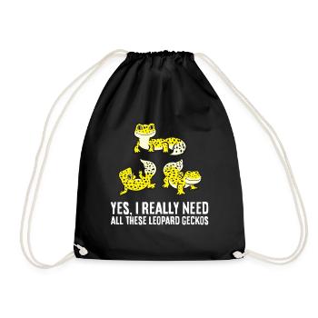 Oui, j’ai vraiment besoin de tous ces geckos léopards - Sac de sport léger - noir - Devant