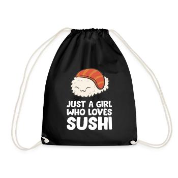 Juste une fille qui aime les sushis - Sac de sport léger - noir - Devant