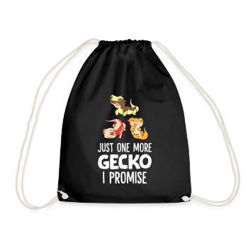 Nur noch ein Haubengecko Ich verspreche - Turnbeutel - Schwarz - Vorne