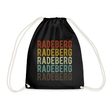 Radeberg Stadt Retro Vintage - Turnbeutel - Schwarz - Vorne