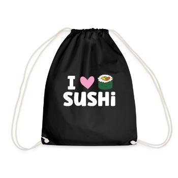 I Love Sushi Japanese Food Love Sushi - Drawstring Bag - black - Front