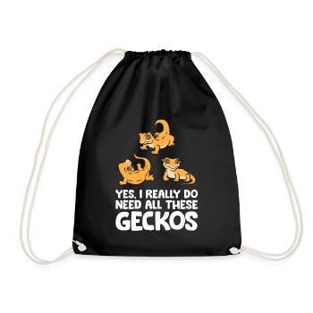 Oui, j’ai vraiment besoin de tous ces Haubengeckos - Sac de sport léger - noir - Devant