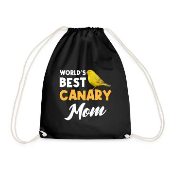 World's Best Canary Mom Songbird / Mother's Day - Drawstring Bag - black - Front
