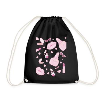 Coquette Esthétique Rose Motif Centre-ville Esthétique - Sac de sport léger - noir - Devant