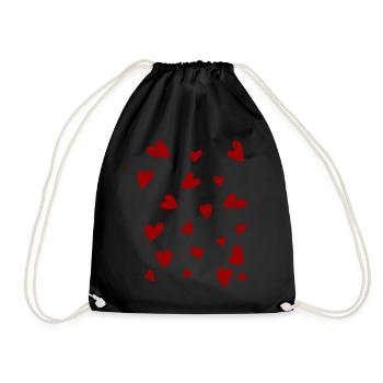 Coquette Esthétique Pink Hearts Saint-Valentin - Sac de sport léger - noir - Devant