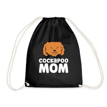 Cockapoo Dog Mama Cockapoo Mom - Drawstring Bag - black - Front