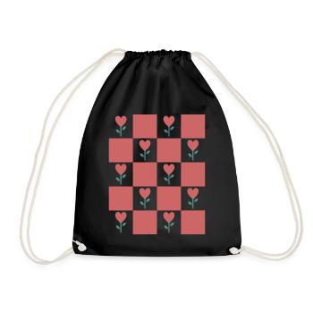 Coquette Esthétique Rose Cœur Coeur - Sac de sport léger - noir - Devant