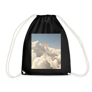 Vintage Cloud Aesthetic Dreamcore Angelcore Angel - Drawstring Bag - black - Front