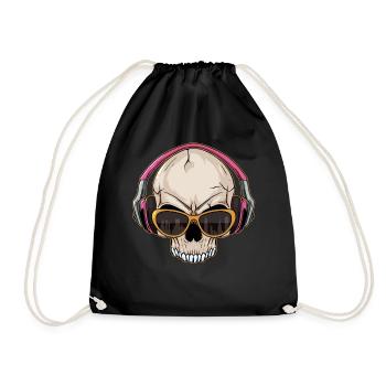 Downtown Girl Esthétique Skull Coquette Death Metal - Sac de sport léger - noir - Devant