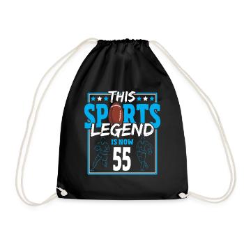 Cette légende sportive a maintenant 55 ans, le rugby à XV 55. - Sac de sport léger - noir - Devant