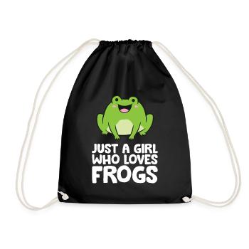 Amoureux des grenouilles Juste une fille qui grenouille - Sac de sport léger - noir - Devant