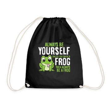 Mignonne grenouille Soyez toujours vous-même, sauf si vous pouvez - Sac de sport léger - noir - Devant