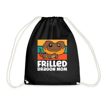 Frilled Dragon Mom Frilled Lizard Mom - Drawstring Bag - black - Front