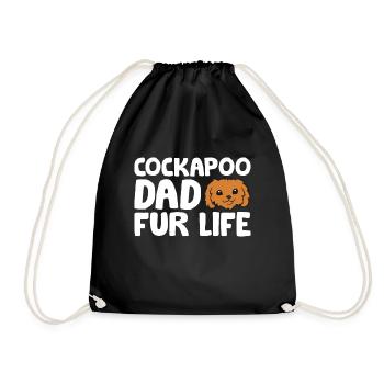 cacatoès chien papa cacatoès papa fourrure vie drôle - Sac de sport léger - noir - Devant