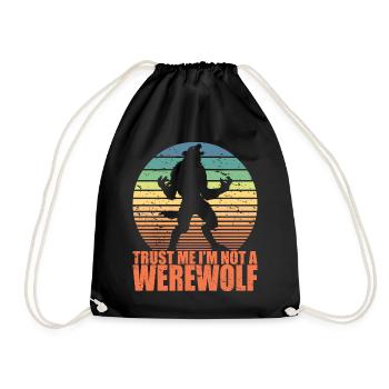 Fun Scary Werewolf Retro Halloween Trick or Treat - Sac de sport léger - noir - Devant