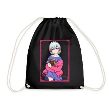 Downtown Girl Esthétique Anime Fille Coquette - Sac de sport léger - noir - Devant