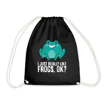 Amateurs de grenouilles J’aime vraiment les grenouilles - Sac de sport léger - noir - Devant