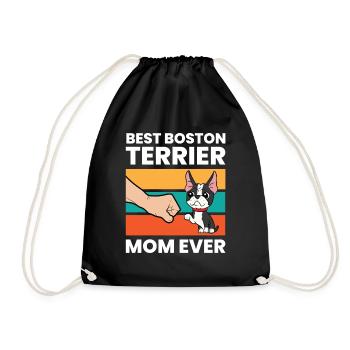 Meilleur Boston Terrier Maman Jamais Pet - Sac de sport léger - noir - Devant