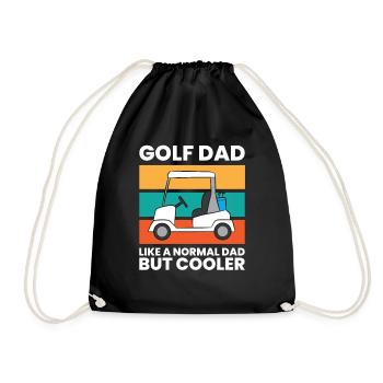 Golf Dad Wie ein normaler Dad aber cooler - Turnbeutel - Schwarz - Vorne