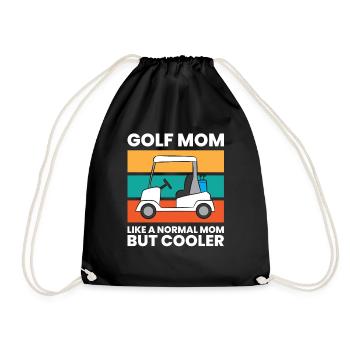 Maman de golf comme une maman normale mais plus cool drôle golf - Sac de sport léger - noir - Devant