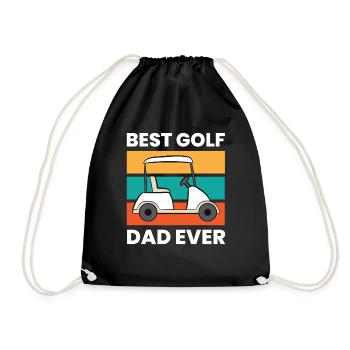 Golf Dad Golfing Sport Funny Best Golf Dad Ever - Turnbeutel - Schwarz - Vorne