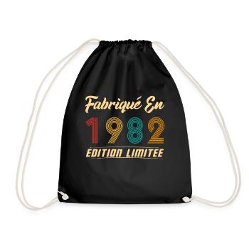 Fabriqué en 1982 Cadeau D’anniversaire - Sac de sport léger - noir - Devant