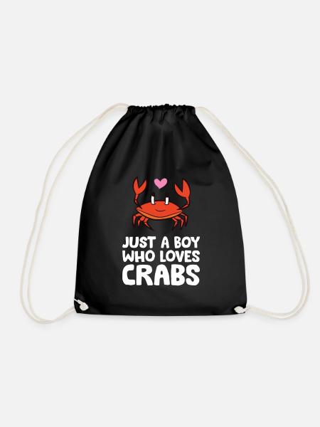 Juste un garçon qui aime les crabes - Sac de sport léger - noir