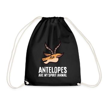 Antilopen sind mein Seelentier - Turnbeutel - Schwarz - Vorne