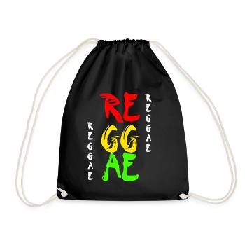 Reggae Japanese Style Music Jamaica Rasta - Drawstring Bag - black - Front