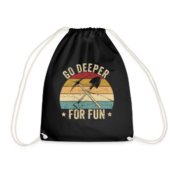 Drôle de géologue à la chasse aux pierres - Sac de sport léger - noir - Devant