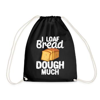 Funny bread baker - Drawstring Bag - black - Front