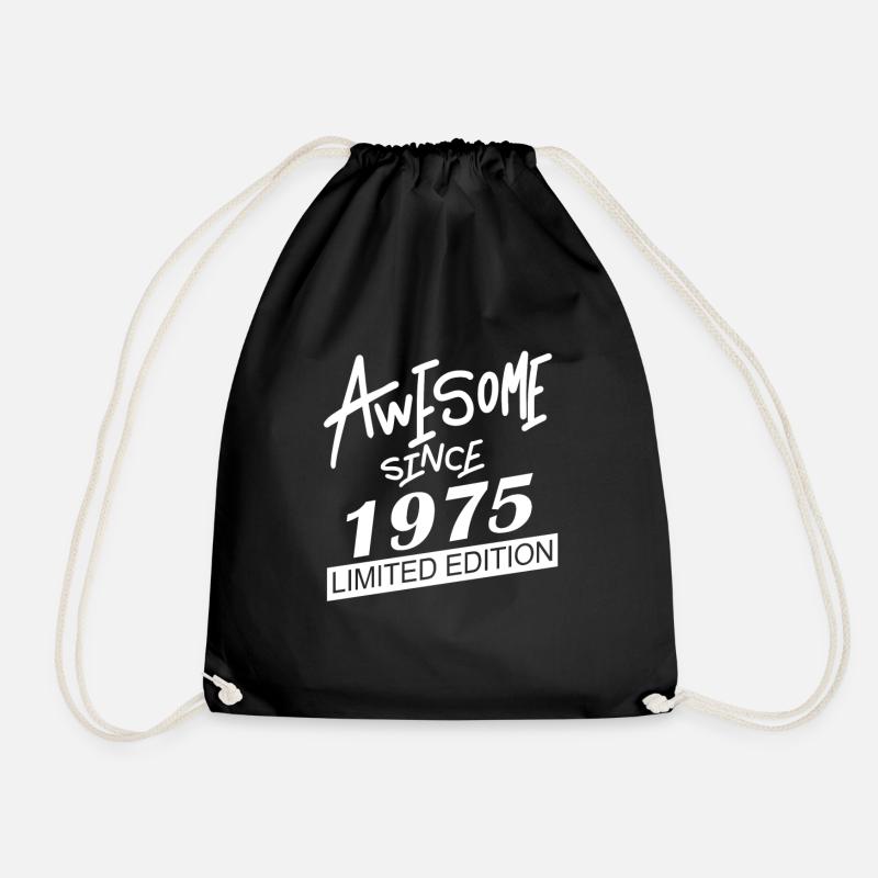 1975 - Drawstring Bag - black