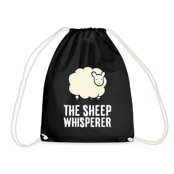 Sheep Lover Sheep Farmer The Sheep Whisperer - Drawstring Bag - black - Front