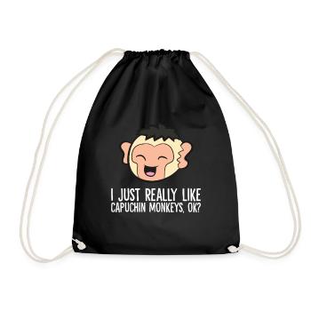 J’aime vraiment les singes capucins Ok Mignon - Sac de sport léger - noir - Devant