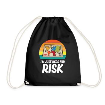 Risk - I'm just here for risk - Drawstring Bag - black - Front