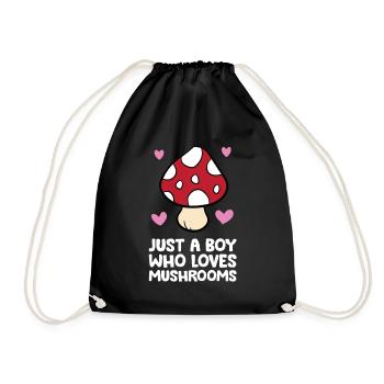 Juste un garçon qui aime les champignons - Sac de sport léger - noir - Devant