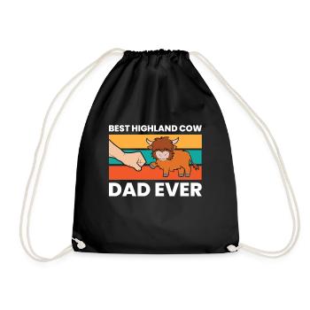 Bovins écossais des Highlands Papa Bester - Sac de sport léger - noir - Devant