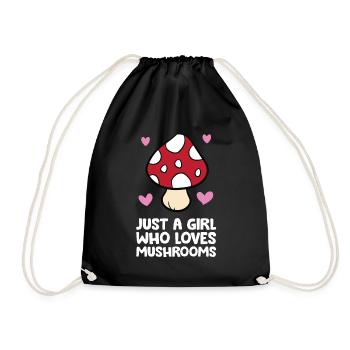 Juste une fille qui aime les champignons - Sac de sport léger - noir - Devant