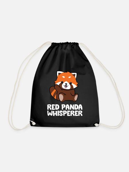 Roter Panda-Flüsterer Süßer Roter Panda - Turnbeutel - Schwarz
